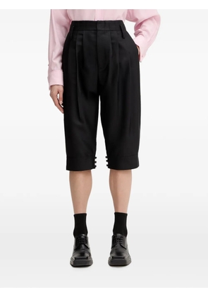 Kenzo pleated button-cuff shorts - Black