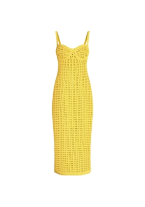 Dolce & Gabbana crochet bustier dress - Yellow