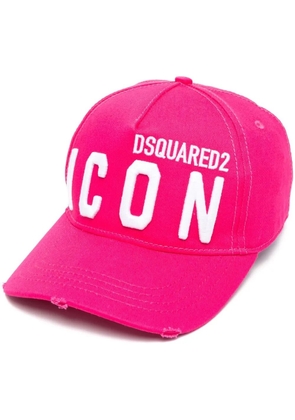 DSQUARED2 Icon embroidered-logo baseball cap - Pink
