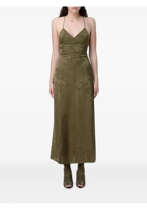 Armani Exchange damask-satin maxi dress - Green
