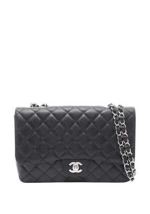 CHANEL Pre-Owned 2008-2009 Jumbo Classic Caviar Single Flap shoulder bag - Black