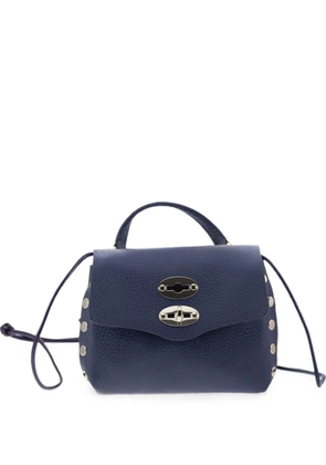 Zanellato Postina Super Baby hammered-leather tote bag - Blue
