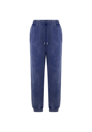 Moschino acid-wash drawstring track pants - Blue
