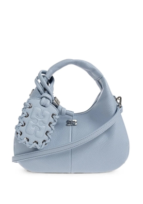 GANNI mini Hobo Butterfly logo-plaque tote bag - Blue