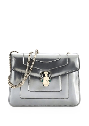 Bvlgari Pre-Owned Serpenti Forever Square Metallic Leather Small shoulder bag - Silver