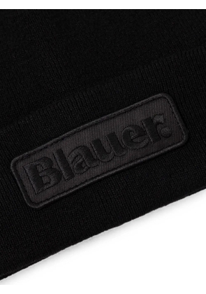 Blauer logo-patch beanie hat - Black