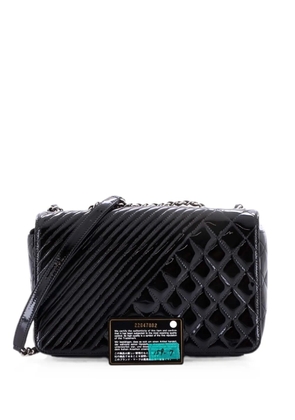 CHANEL Pre-Owned Coco Boy Flap Bag Quilted Patent Medium shoulder bag - Black
