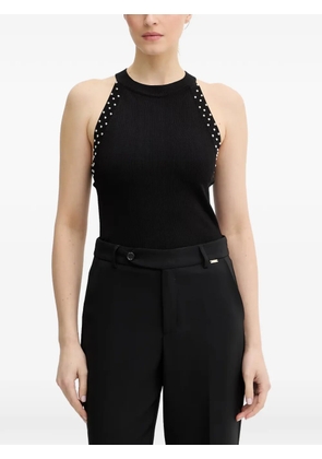 FRACOMINA studded halter-neck tank top - Black