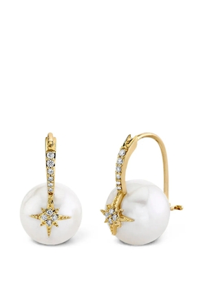 Sydney Evan Starburst pearl earrings - Gold