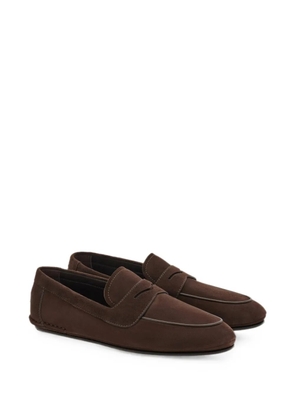 Ferragamo suede loafers - Brown