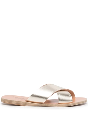 Ancient Greek Sandals Thais slip-on metallic sandals - Brown