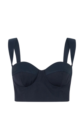 Moschino moulded-cup crop top - Blue