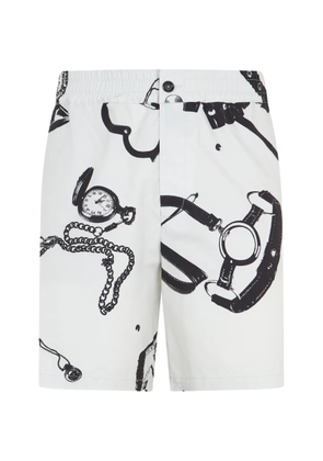 Moschino graphic-print shorts - White