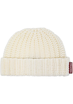 DSQUARED2 logo-tag wool beanie - White