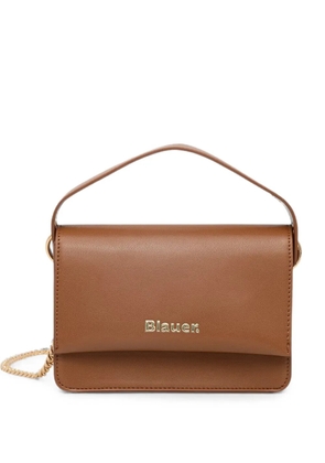 Blauer logo-plaque chain-link shoulder bag - Brown