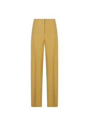 Alberta Ferretti high-waisted silk trousers - Yellow