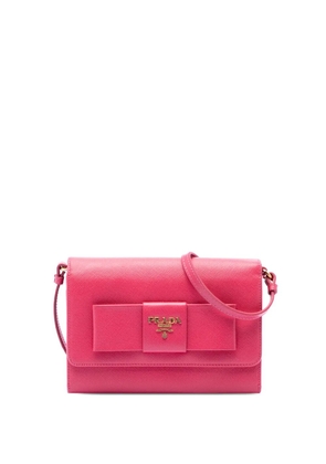 Prada Pre-Owned 2010-2026 Saffiano Lux Bow Wallet On Strap crossbody bag - Pink