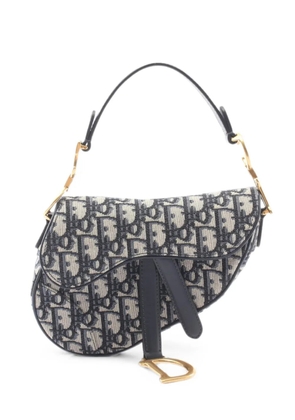 Christian Dior Pre-Owned 2010s Oblique jacquard Saddle handbag - Blue