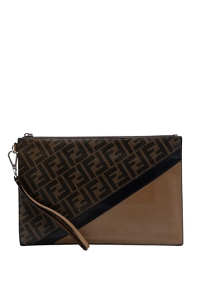 Fendi Pre-Owned 2012-2026 FF 1974 Coated Canvas and Leather Diagonal clutch bag - Brown