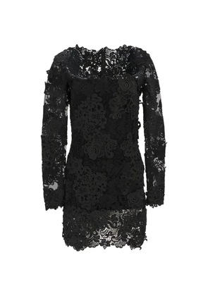 TOM FORD guipure-lace long-sleeve mini dress - Black