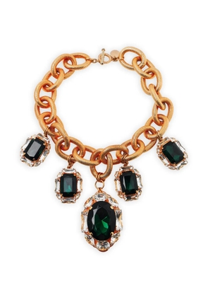 Anton Heunis Medusa crystal-embellished chain necklace - Gold