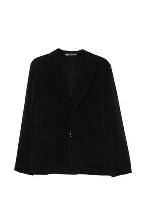 Giorgio Armani textured single-breasted blazer - Black