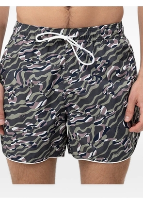 HUGO printed drawstring swim shorts - Grey