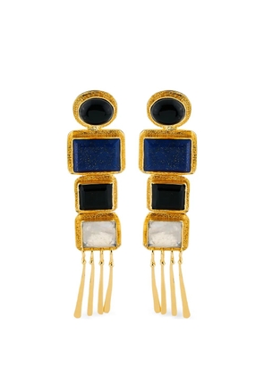 Bohéme Nefertiti lapis-lazuli earrings - Gold