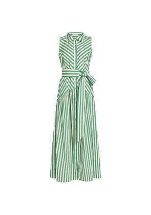 Marie Oliver Adalyn striped cotton midi dress - Green