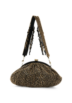 SLO_HAND_MADE bead-embellished clutch bag - Gold