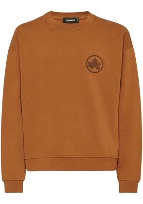 DSQUARED2 logo-print cotton sweatshirt - Orange
