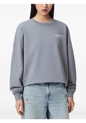 AllSaints logo-print oversized sweatshirt - Blue