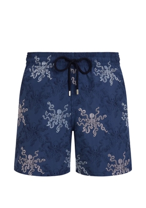 Vilebrequin octopus-embroidered swim shorts - Blue