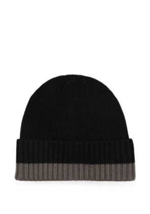 Armani Exchange ribbed-knit beanie hat - Black