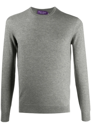 Ralph Lauren Purple Label long-sleeved ribbed sweater - Grey