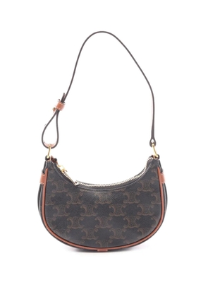 Celine Pre-Owned 2021-2023 Mini Triomphe Coated Canvas Ava shoulder bag - Brown