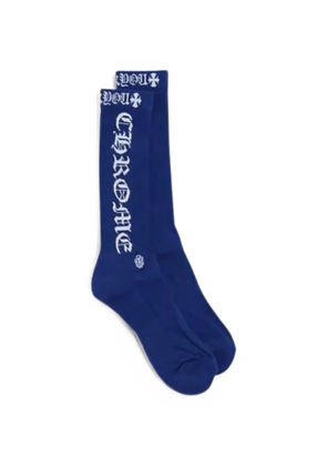 Chrome Hearts logo-intarsia socks - Blue