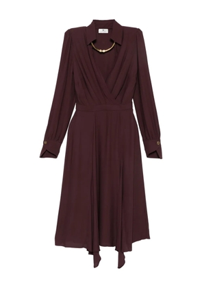 Elisabetta Franchi wrap-design flared dress