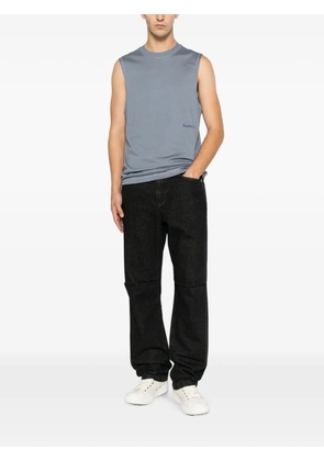 Replay logo-print sleeveless top - Grey