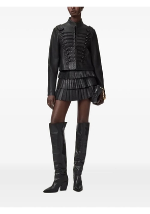 AllSaints military-inspired braided cropped jacket - Black