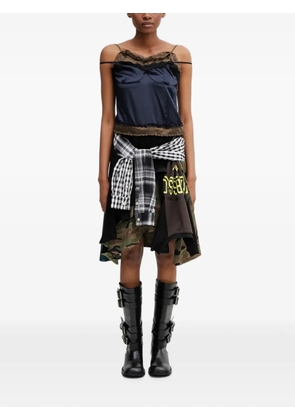 Andersson Bell lace-trimmed patchwork midi dress - Green