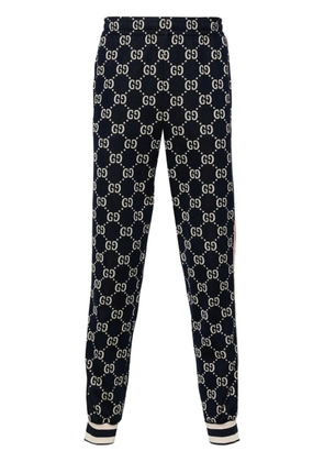 Gucci GG-jacquard track pants - Blue