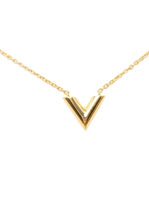 Louis Vuitton Pre-Owned 2017 Gold Plated Essential V Necklace costume necklace