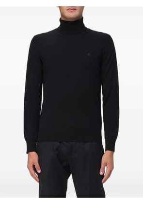 BROOKSFIELD logo-embroidered roll-neck sweater - Black