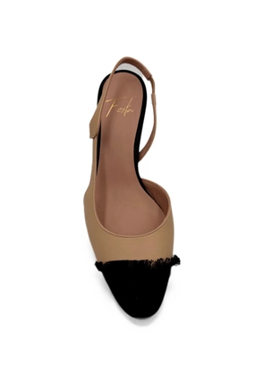 Roberto Festa fringed slingback pumps - Neutrals