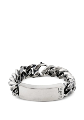 MM6 Maison Margiela curb-link plaque chain bracelet - Silver