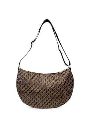 Gherardini monogram-print curved tote bag - Brown
