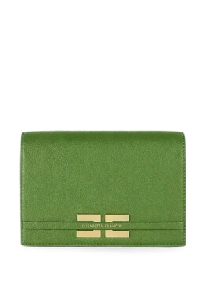 Elisabetta Franchi logo-plaque chain-strap shoulder bag - Green