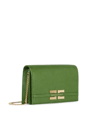 Elisabetta Franchi logo-plaque chain-strap shoulder bag - Green