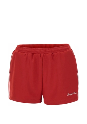 Sporty & Rich logo-embroidered contrast-trim shorts